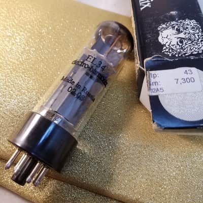 Electro-Harmonix Tight Matched Pair (2) EL34 6CA7 tNOS AT1000 TESTED Vacuum Tubes Power Pentode 2000-2003 image 2