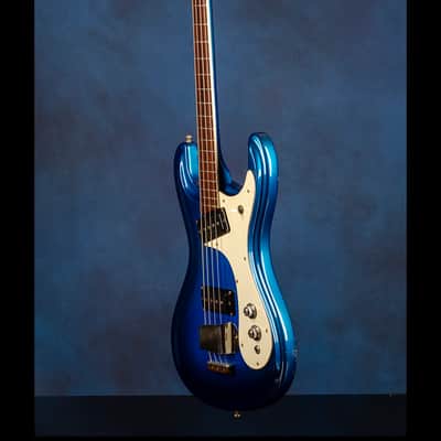 Mosrite 'Custom' Ventures Bass 1966 Metallic Blue Floral image 12