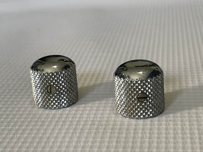 1980's Korean Kramer Striker Model Guitar Chrome Dome Metal Volume Set Screw Knob Set image 1