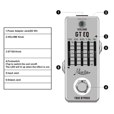 Rowin LEF-317A GT Guitar EQ Effect Pedal (Price includes the import duty for US buyer) image 2