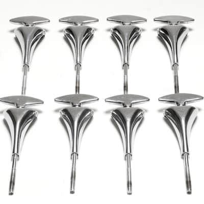 (8) Sonor Bass Drum Tension Rods & Claws, Original Washers - 1960s Teardrop Era / INSPECTED & TESTED image 2