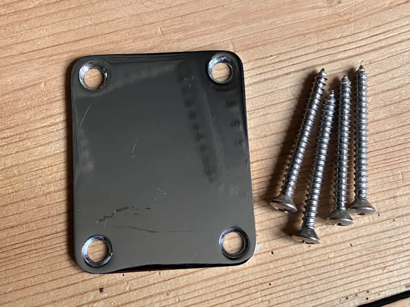 Fender Jazz Bass Guitar Neck Plate 1992 Mexico Mexican MIM image 1