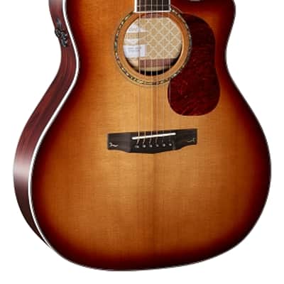 Cort GOLDA8LB Gold Series Auditorium Solid 6-String Acoustic-Electric Guitar w/Deluxe Soft Side Case image 3