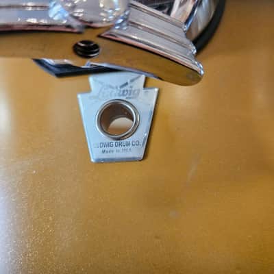 Ludwig Club Date USA 18-14-10" Maple/Poplar 7-ply Shells - Black/Gold Duco image 3