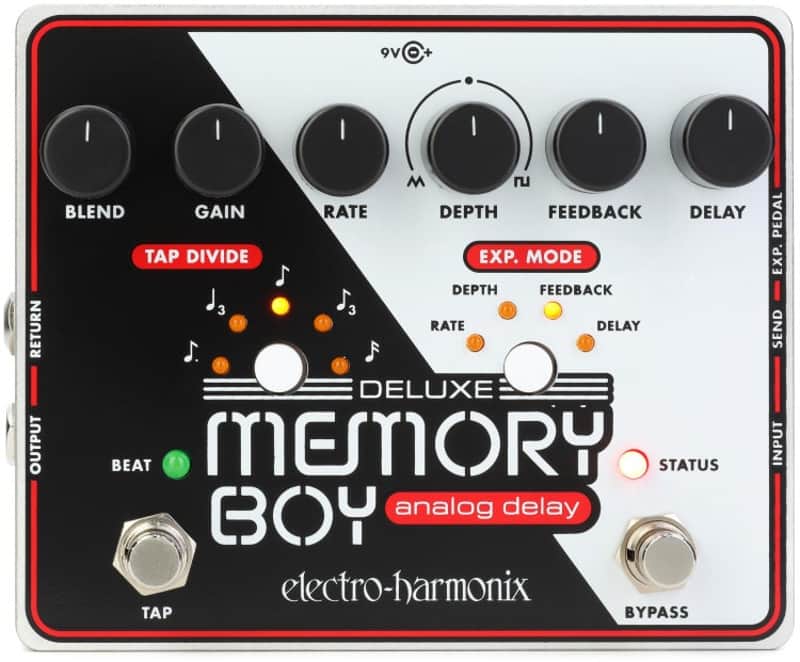 Electro-Harmonix Deluxe Memory Boy Analog Delay Pedal with Tap Tempo (DlxMemoryBoyd1) image 1