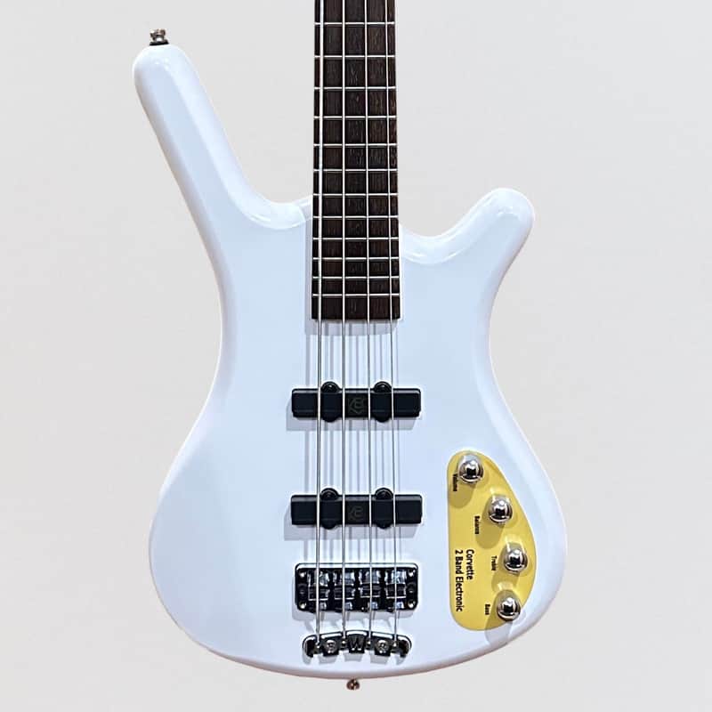 Warwick RockBass Corvette Basic 4 String Active Electric Bass Guitar - White image 1