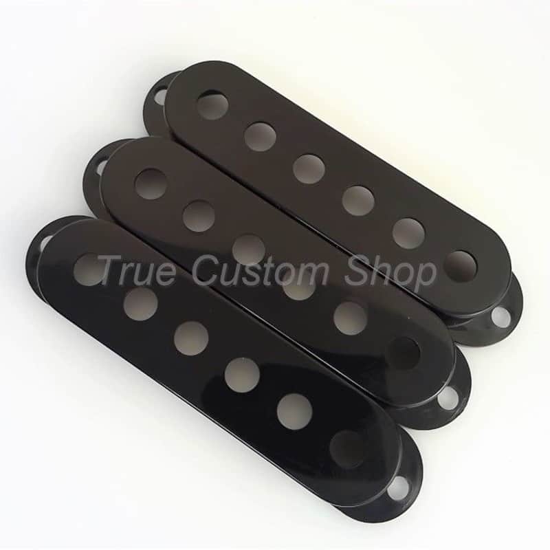 True Custom Shop® Black Single Coil Pickup Cover Set for Fender Stratocaster Set of 3 image 1