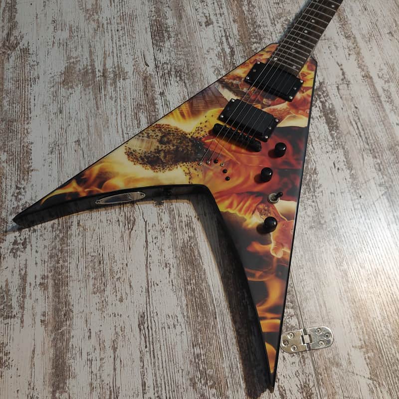 Dean Dave Mustaine Signature Set Neck VMNT End Game Graphic Upgraded Locking Tuners Bone Nut Satin Top image 1