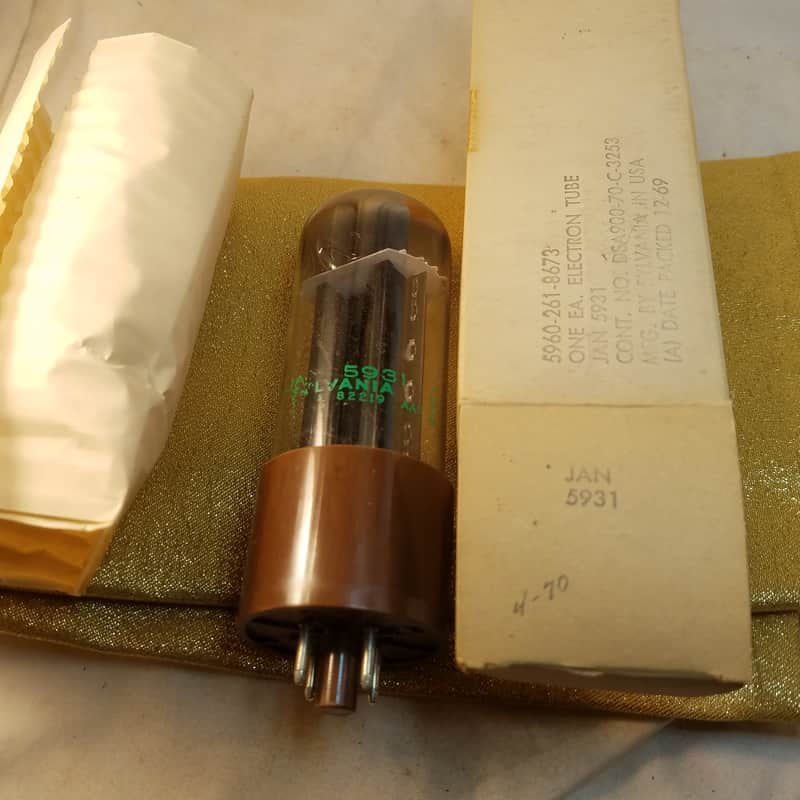 Sylvania ONE (1) JAN-CHS-5931 brown base rectifier tNOS AT1000 TESTED Vacuum Tubes balanced premium rugged 5U4GB Audio 1958-1970 image 1