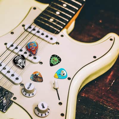 Guitar Picks, 24 Pcs Cool Guitar Pick Thin, Medium, Heavy Guitar Pics,Pick Guitars Variety Pack 0.46 0.71 0.96 1.20mm Thickness,Guitar Picks for Acoustic Guitars Electric Bass (Set -5) image 5