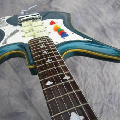 Teisco Spectrum 5 Japan Original 1967 Lake Placid Blue Van Halen image 4