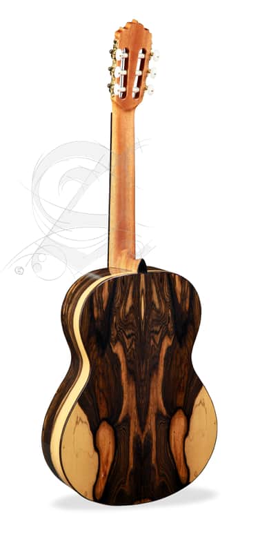 Alhambra 6 White Ebony Classical Guitar with a gig bag