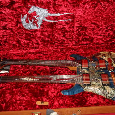 PRS Paul Reed Smith 20th Anniversary Dragon Doubleneck Whale Blue image 12