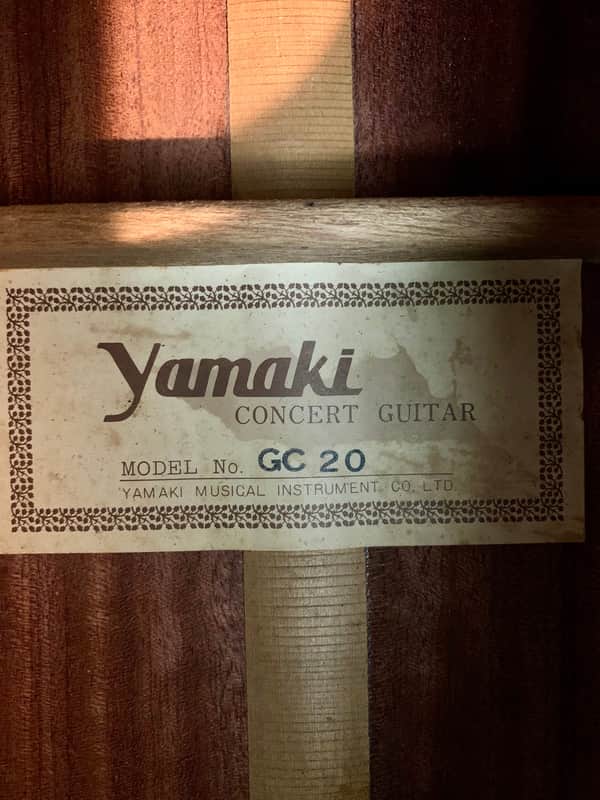 米民やま。ページ Yamaki GC-20 Grand Concert Guitar 1970's Natural Made in Japan MIJ