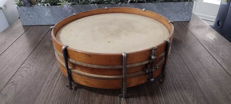 Leedy? Antique Wood Snare Drum Early 1880-1910 Coltskin Leedy 1880-1910 - natural image 1