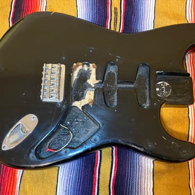 Fender Stratocaster body 1976 - Black image 1