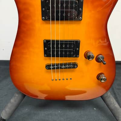 Used ESP LTD MH-100QMNT Electric Guitar Amber Sunburst image 9