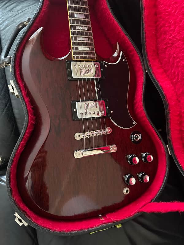Vintage  Gibson  SG Standard  1972 All Original Heritage Cherry Rare Embossed  Pickups image 1