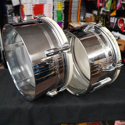 Vintage 1960s Rogers USA Chrome Timbales 13