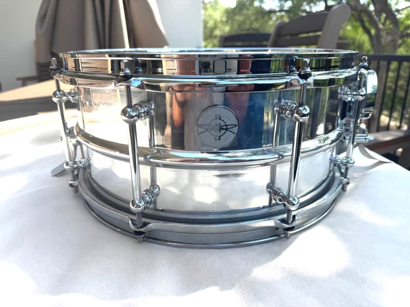 Dunnett Classic 14x6.5 Model 2N Modelling Aluminum Snare Drum 2015 - Chrome image 1