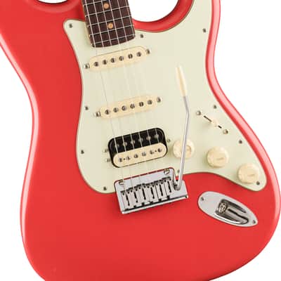 Fender American Ultra Luxe Vintage '60s Stratocaster HSS Rosewood FB Fiesta Red with Case image 3
