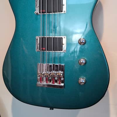 Wide Load Short Scale Tele Bass - Metallic Sherwood Green image 1