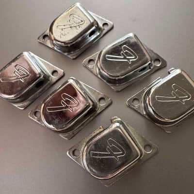 Fender LEFTY ”F” stamped Tuner gear covers [Set of 6] 1967-1974 - Chrome image 3