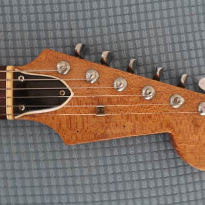 Vintage 1970s Aria Lyle Teisco Guitar Offset Strat Style 2 PU Japan Sunburst Dreamy Shoegaze Tones! image 8