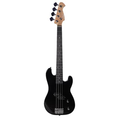Artist APB34 Black 3/4 Size Bass Guitar w/ Accessories image 2