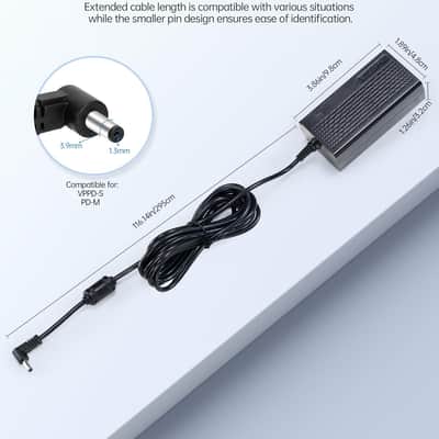 Power Supply Adapter for Vangoa Powered Pedal Board, 2.5A, 18V, 3.9x1.3mm, 9.5ft, Center Positive, Compatible with VPPD-S, PD-M image 3