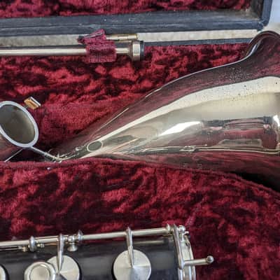 Vintage La Chambre Paris All Wood Bass Clarinet made in France image 10