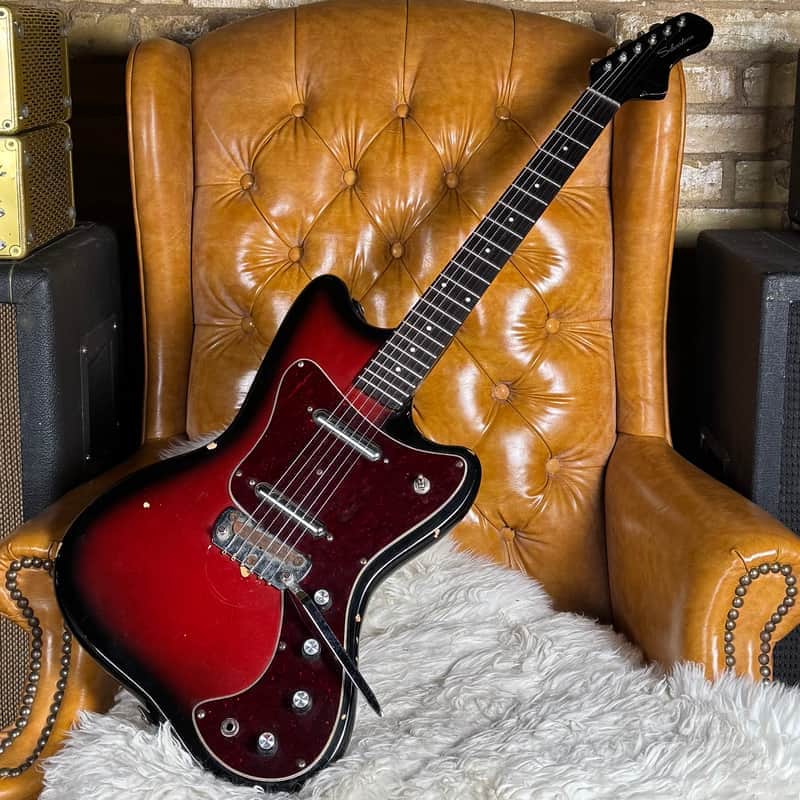 1960s Silvertone 1452 Hornet Vintage Danelectro Made In USA Electric Guitar W/ Strap! - Very Good