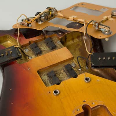 Fender  Jazzmaster Solid Body Electric Guitar (1959), ser. #34376, original tweed hard shell case. image 24