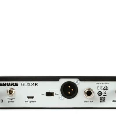 BRAND NEW Shure GLXD14R/MX53 GLX-D Advanced Digital Wireless Presenter Rack System w/ MX153 Headworn Earset Microphone GLXD1 Bodypack Transmitter & GLXD4R Rackmountable Receiver w/ Ears SB902A Rechargeable Lithium-ion Battery Padded zipper accessory case image 21