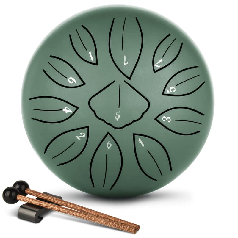LEKATO Steel Tongue Drum 6 Inch 11 Notes Steel Alloy Drum C Key Beginner Zen Drum Percussion for Meditation Yoga Musical Education Christmas Gifts image 1