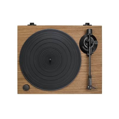 Audio-Technica AT-LPW40WN Fully Manual Belt-Drive Turntable, 2 Speeds, Dynamic Anti-Skate Control, Carbon-Fiber Tonearm Walnut image 3