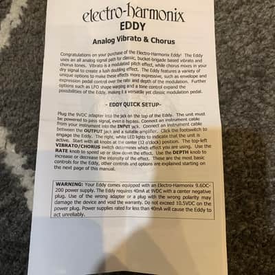 Electro-Harmonix Eddy Analog Chorus and Vibrato 2020 - Present - Aqua image 7