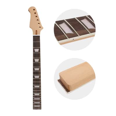 Reverse Headstock Mahogany Neck with Rosewood Fingerboard, Block Inlays, Unfinished image 3