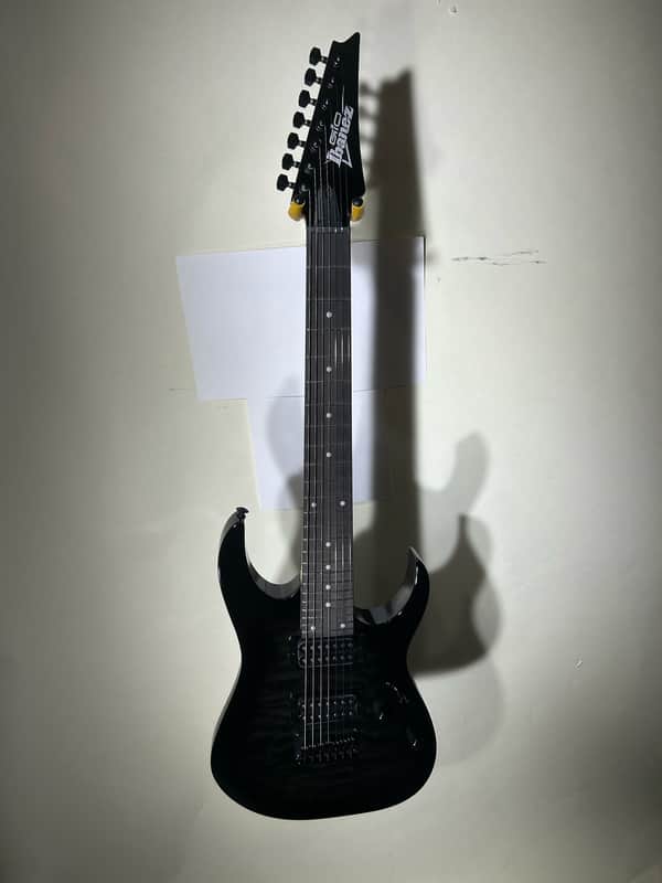 Ibanez Electric Guitar Transparent Black Burst Finish - GRG7221QA-TKS Gio image 1