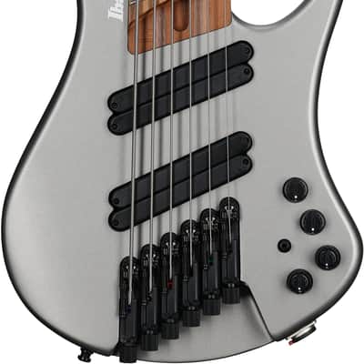 Ibanez EHB1006MS Ergo Electric Bass, 6-String (with Gig Bag), Metallic Gray Matte image 2