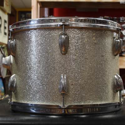 1970s Slingerland Gene Krupa Deluxe Outfit in Sparkling Silver Pearl 14x20 9x13 16x16 image 13