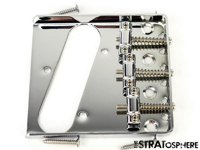 *NEW Vintage 3 Saddle BRIDGE for USA Fender Telecaster Tele 10.8mm Space Chrome. image 1