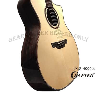 Crafter LX G-4000ce all solid Alpine Spruce & Macassar Ebony grand auditorium electronic guitar with LR BAGGS Anthem pickup image 5