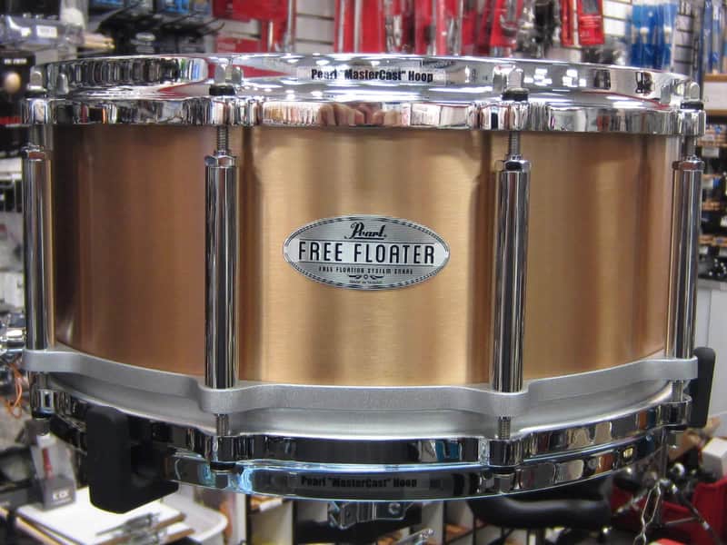 Pearl FTPB1465 Free-Floating 14x6.5" Phosphor Bronze Snare Drum image 4