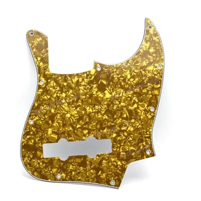 Yellow Pearl Jazz Bass Style Pickguard Scratch Plate image 1
