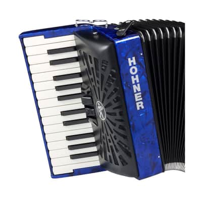 Hohner Bravo II 48 Chromatic Piano Key Accordion - Blue (BR48BLUE) image 2