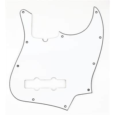Fender Pickguard Jazz Bass 10-Hole Mount 3-Ply - White (W/B/W) image 2