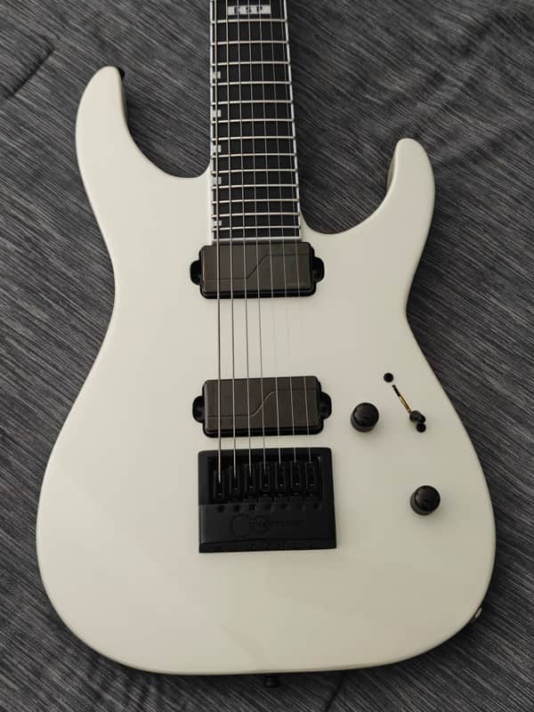 ESP E-II M-II 7B Baritone Evertune 7 String Pearl White image 1