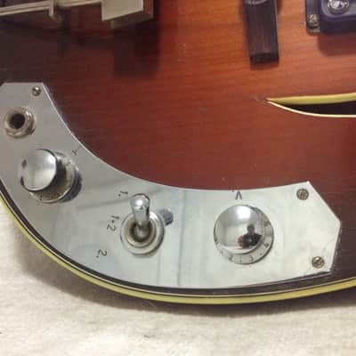 Klira 356 Twen Star Violin Bass 1960's Tobacco Burst image 9
