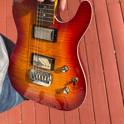 G&L ASAT Deluxe Cherry Sunburst 2000’s - Cherry Sunburst image 4